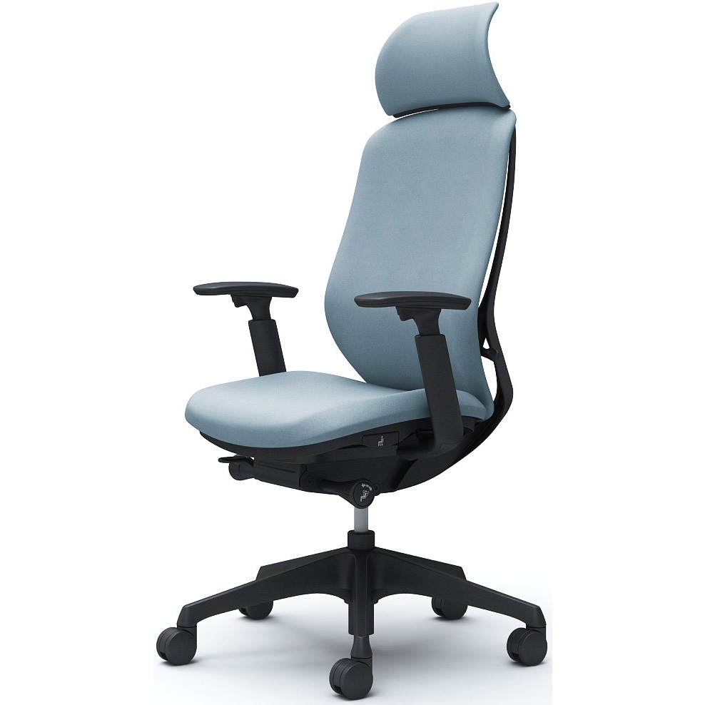 C68CXR FXW9 シルフィー可動肘 背クッションEXハイ ブラックボディ ハンガー無 ランバー無 樹脂脚 オカムラ(岡村製作所) アジャストアーム セージ色   C68CXR FXW9