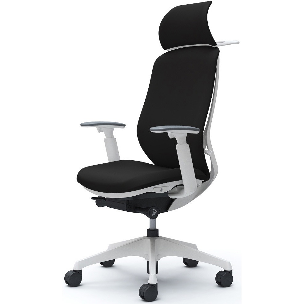 C68DXW FSF1 シルフィー可動肘 背クッションEXハイ ホワイトボディ ハンガー有 ランバー無 樹脂脚 オカムラ(岡村製作所) アジャストアーム ブラック色   C68DXW FSF1 76,890円