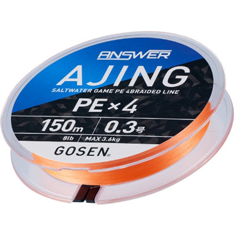 0.25号(6lb) ANSWER AJING(アンサーアジング) PEx4 GLA4O15 GOSEN