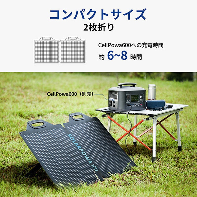 太陽光パネル】BigBlue ソーラーパネル100W【1日使用】 【公式通販】