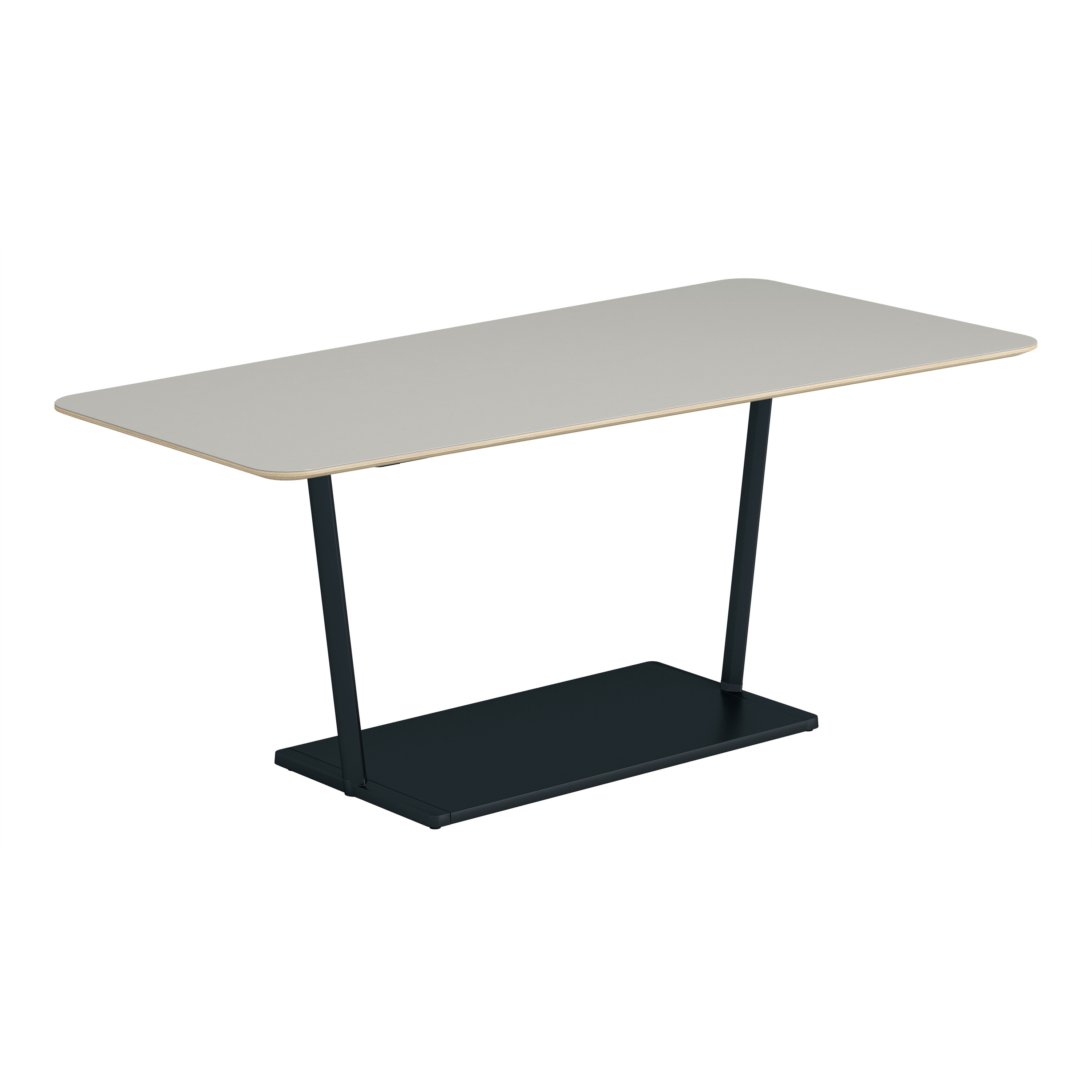 LT-RGD189ME6AF75 オフィスラウンジテーブル リージョンT字脚台形(配送・設置サービス付き) コクヨ 組立・設置・取付 ミドルテーブルタイプ 高さ724mm幅1800mm奥行750-895mm  LT-RGD189ME6AF75