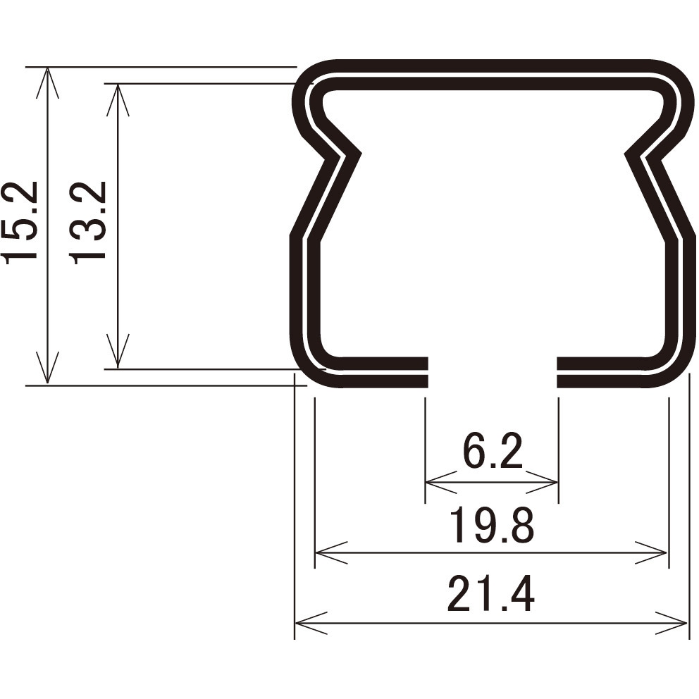 NEAW-2 伸縮角型カーテンレールセット ヒナカ(旧:日中製作所) ダブル
