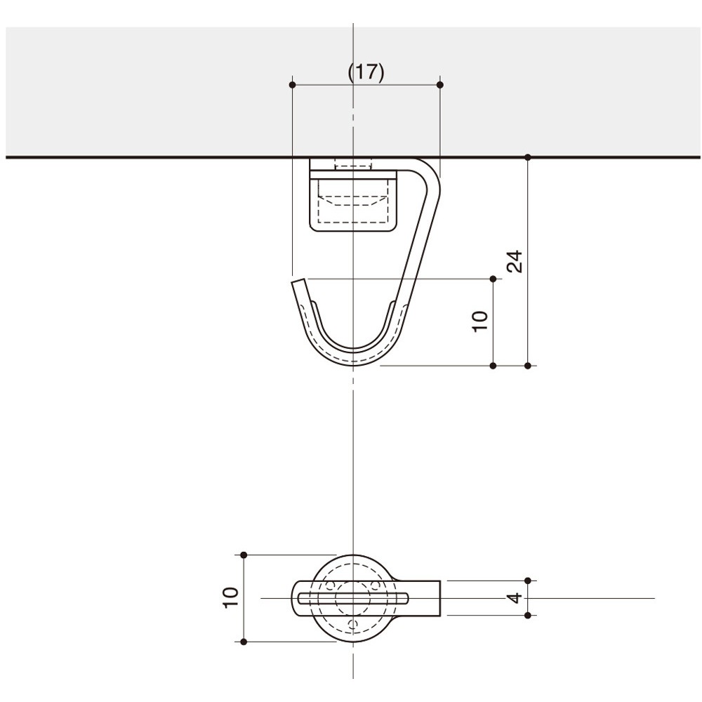 絵縁 32529 ピンフック 石こうボード用フック ハイロジック 天井吊タイプ 1
