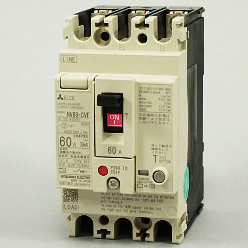 NV63-CVF 3P 60A 100-440V 30MA 漏電遮断器 高調波・サージ対応形 NV-C 