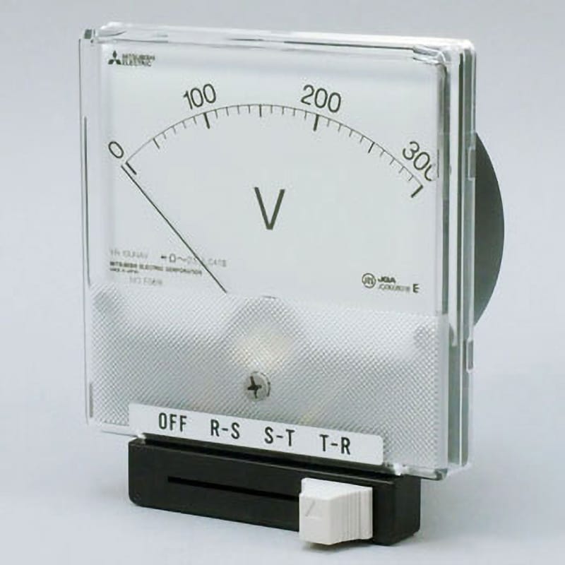切換スイッチ付計器 交流電圧計 YR-UNAVシリーズ 寸法102×119mm