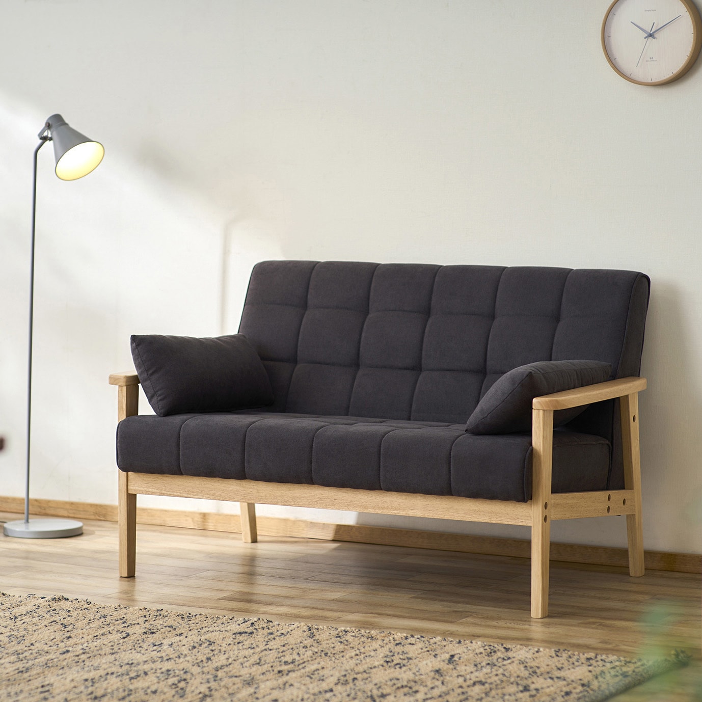 WFS-2S 2人掛けウッドフレームソファ 1台 アイリスオーヤマ 【通販