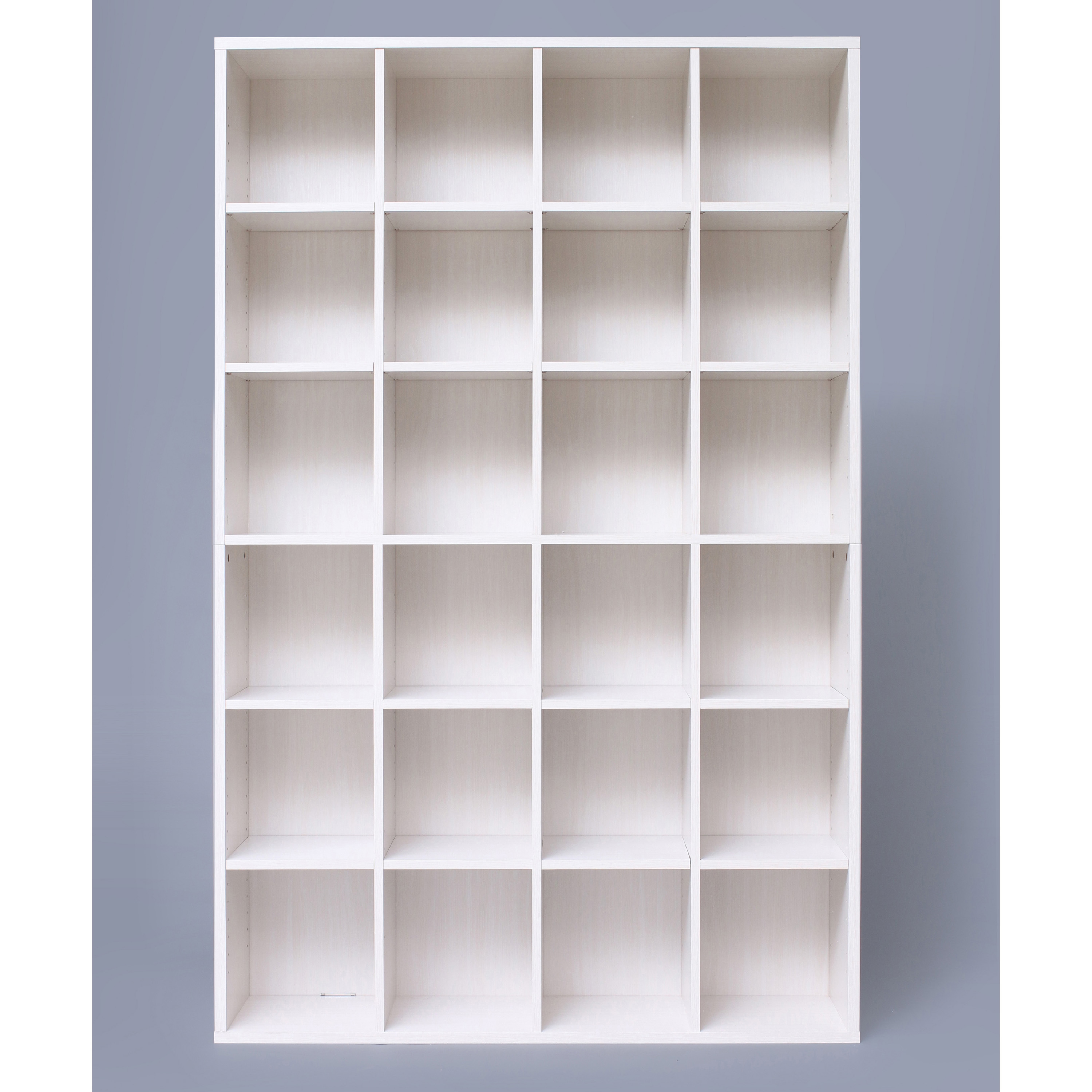 ブックシェルフ 収納棚 ホワイト 白いカントリー本棚｜KS-02｜ノック取手｜MW色