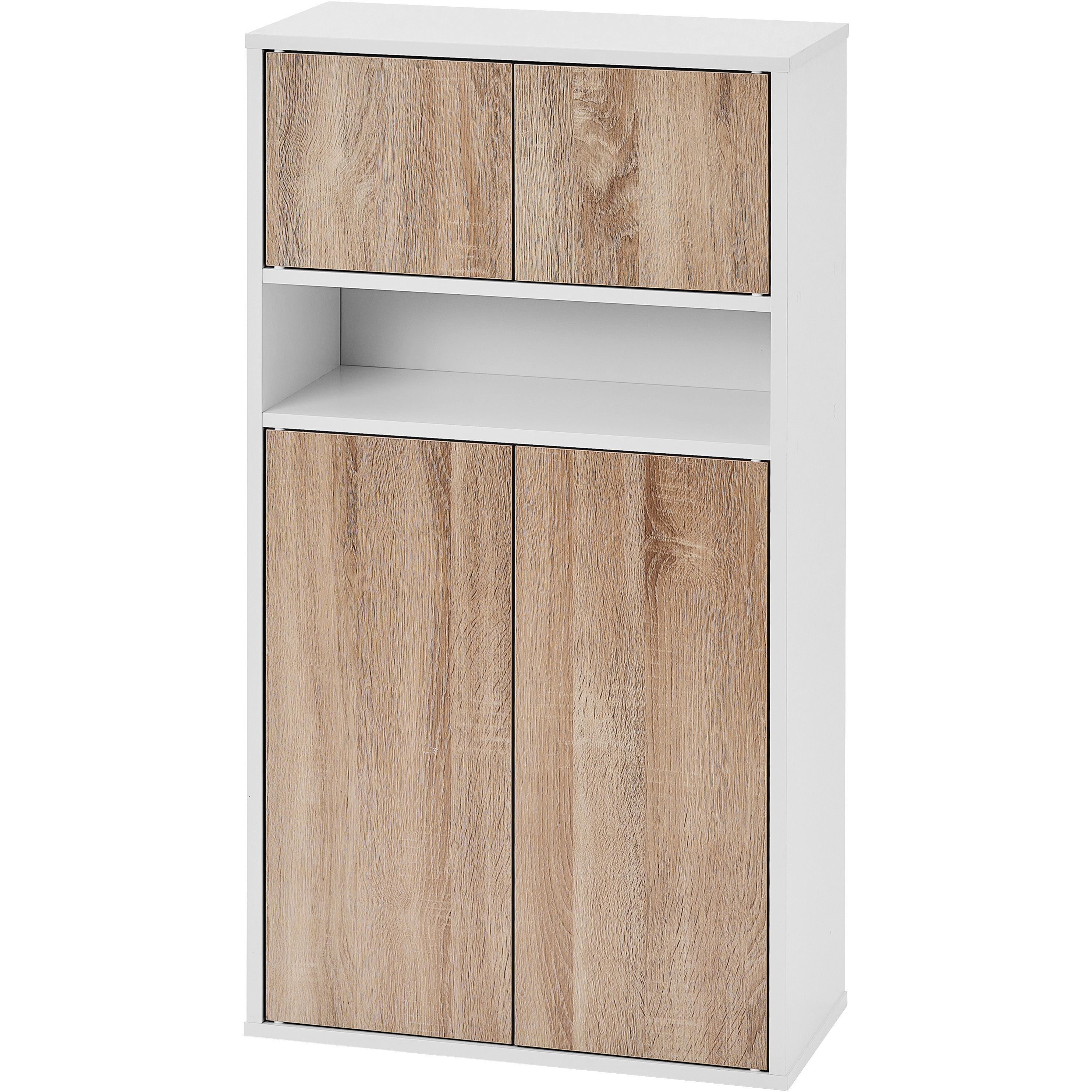 WRC-540 ウッドリビングキャビネット アイリスオーヤマ ウォームホワイト/ライト色 高さ1124mm幅540mm奥行260mm