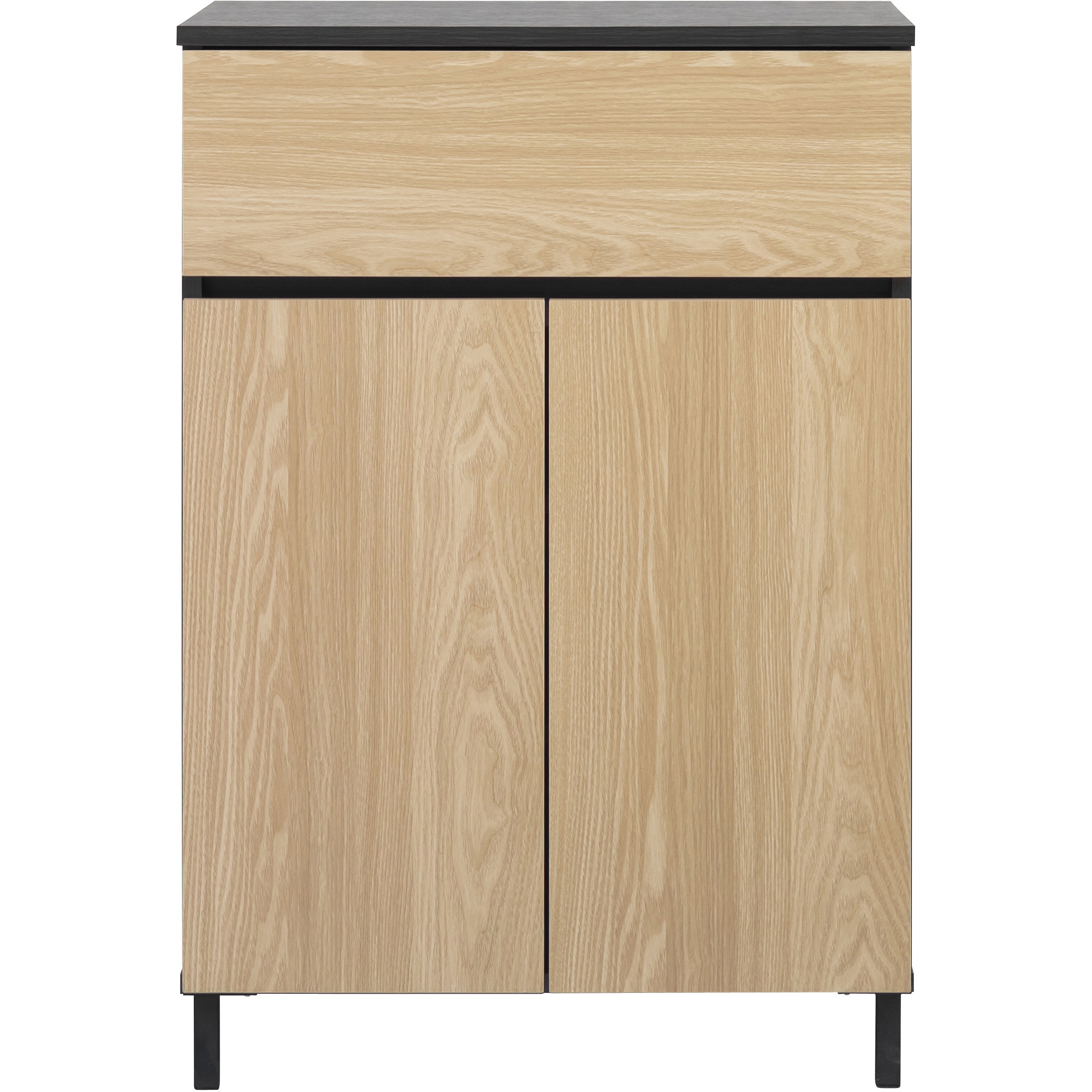 KCBL-590H キッチンキャビネット アイリスオーヤマ ナチュラル/ブラック色 幅595mm奥行398mm高さ877mm  KCBL-590H