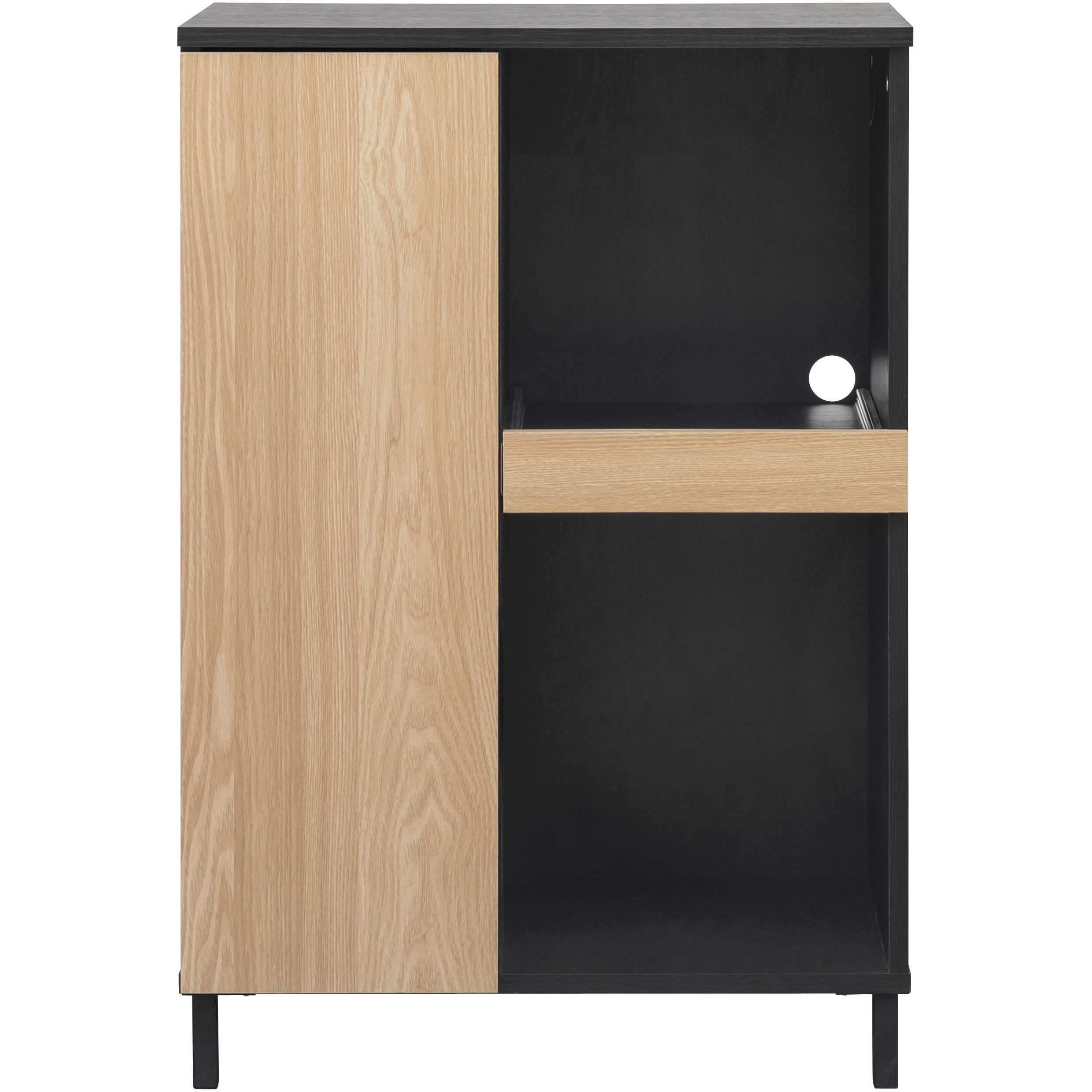 KCBL-590ST キッチンキャビネット アイリスオーヤマ ナチュラル/ブラック色 幅595mm奥行398mm高さ877mm  KCBL-590ST