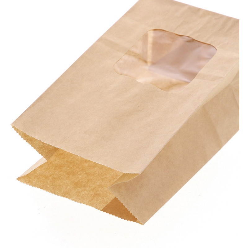 耐油角底袋 004738611 窓付耐油角底袋 HEIKO 寸法90×60×160mm 1パック(100枚