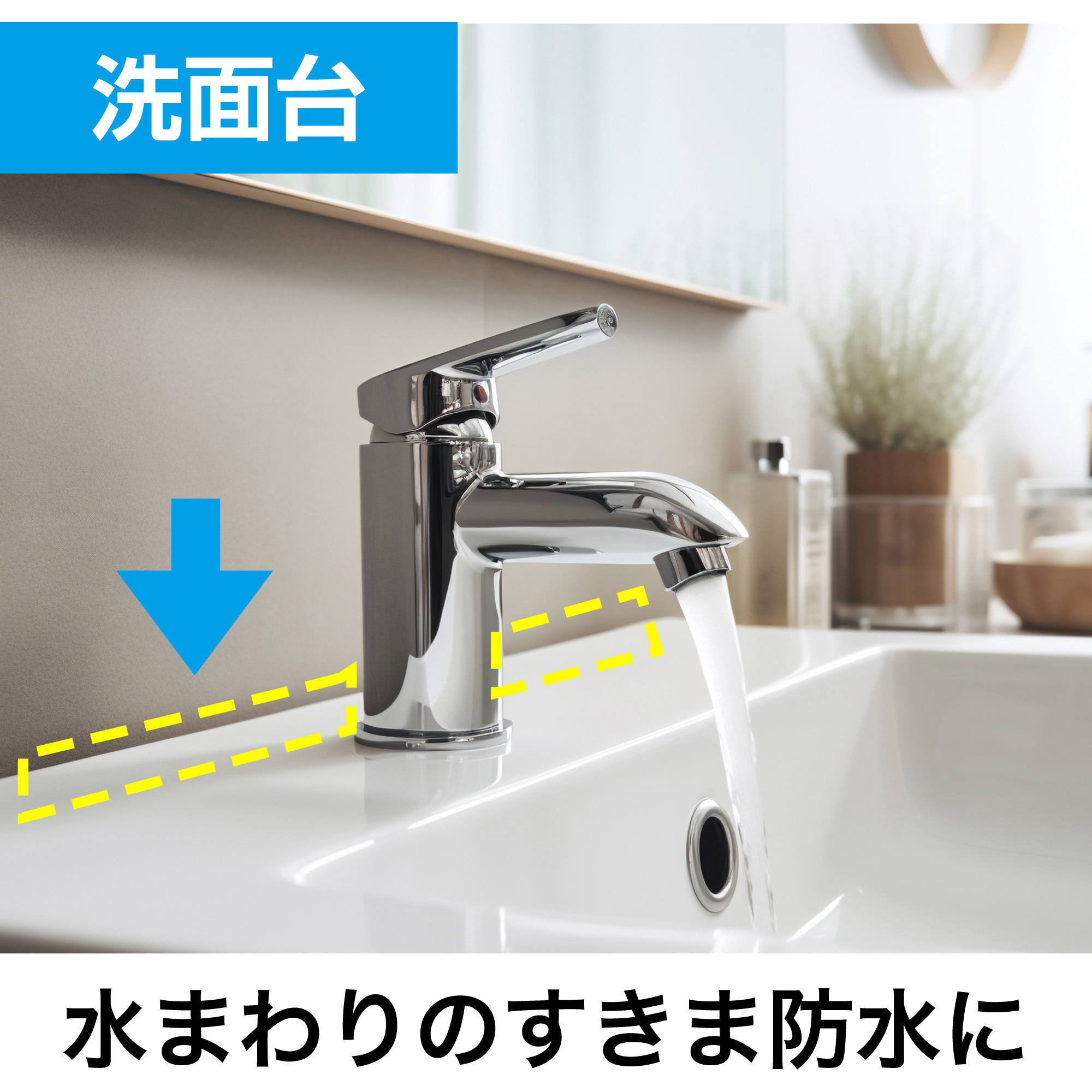 HJ-030 水まわりの防水テープ バスコークテープ セメダイン 白色