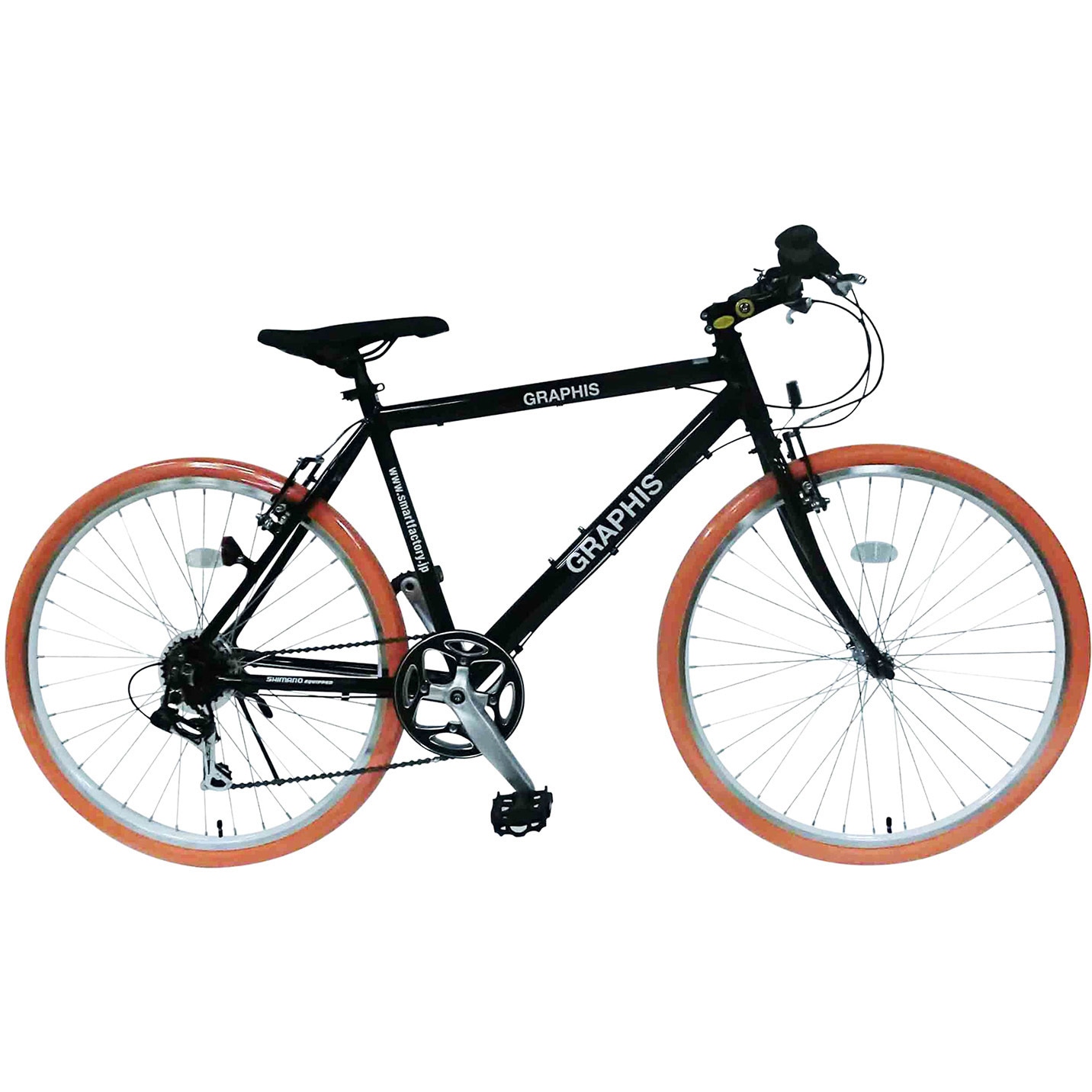 GR-001G クロスバイク 6段変速 アルミフレーム GRAPHIS ブラック