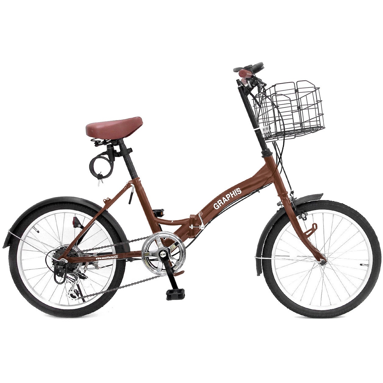 オレンジ 折りたたみ自転車 前カゴ付き　鍵付き　説明書付き　引取り限定　中古品 オレンジ 折りたたみ自転車 前カゴ付き 鍵付き 説明書付き 引