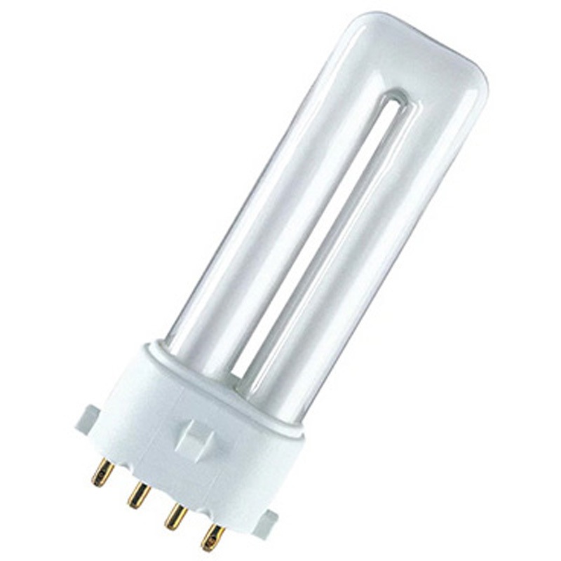 DULUX-S/E-9W/840 コンパクトランプ 消費電力9W 電圧100V 色温度4000K 寿命10000h 定格光束600Lm RA80 口金2G17 1箱(2個) OSRAM 【通販モノタロウ】