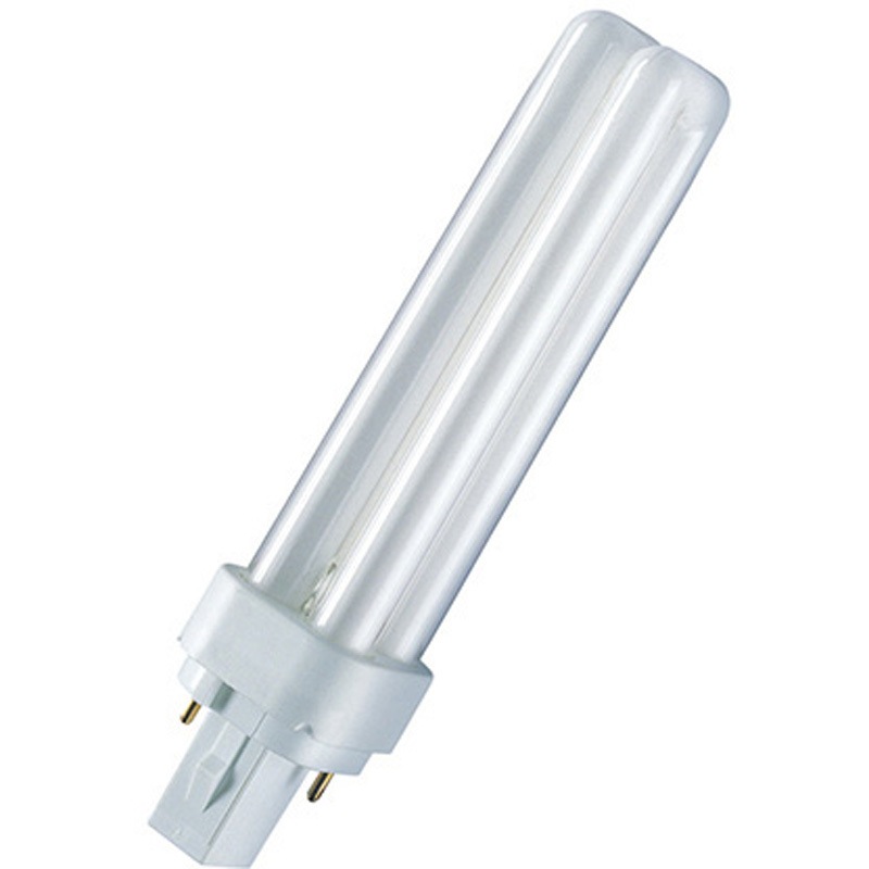 DULUX-D-10W/827 コンパクトランプ 消費電力10W 電圧100V 色温度2700K 寿命10000h 定格光束600Lm RA80 口金G24-d1 1箱(3個) OSRAM 【通販モノタロウ】