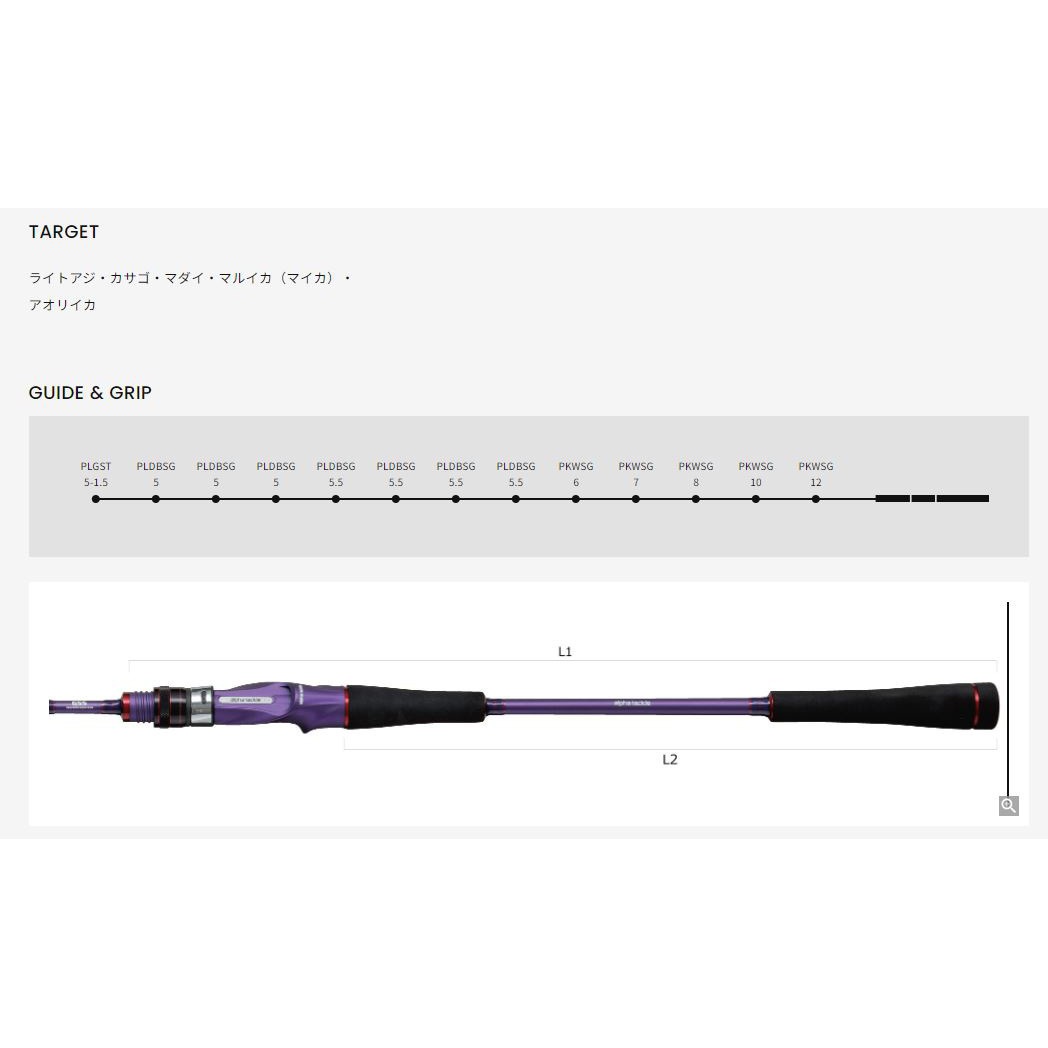 アルバトロス バレット アルファタックル 継数2本 全長180cm