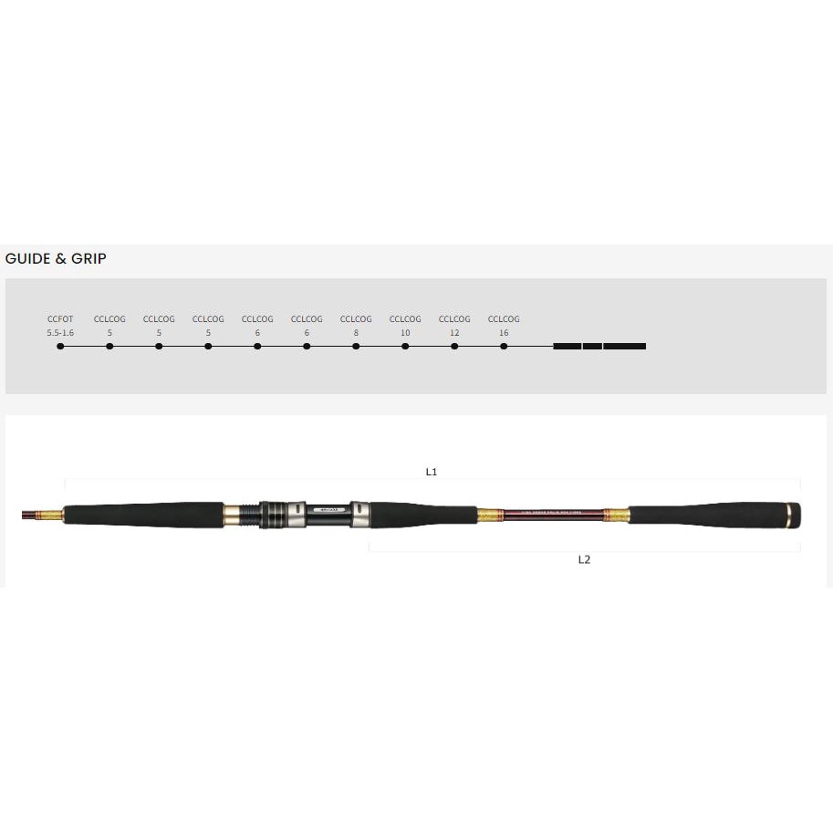 ショートアーム GS アルファタックル 継数2(B)本 全長1.65m仕舞103cm