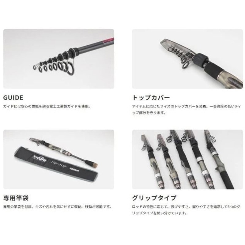 TRGR ティップトップ テイルウォーク 継数6本 全長(ft in)6.6
