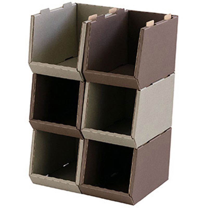 7000083 スタッキングコンテナSS yamapac ブラウン×モスグレー色  1セット(24個) 6,382円