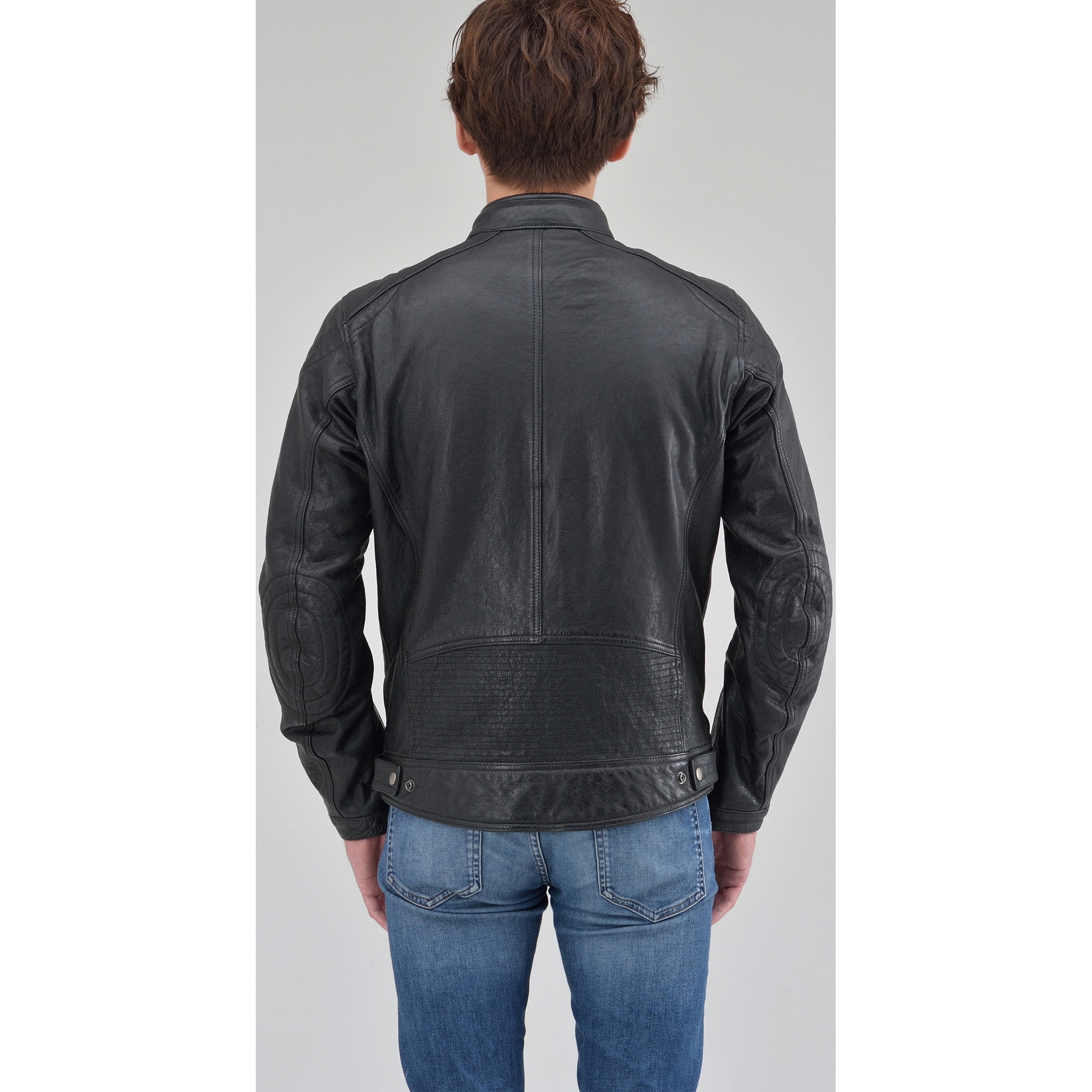 23695 DL-006 バイク用 レザー 春秋冬カフェライダースジャケット