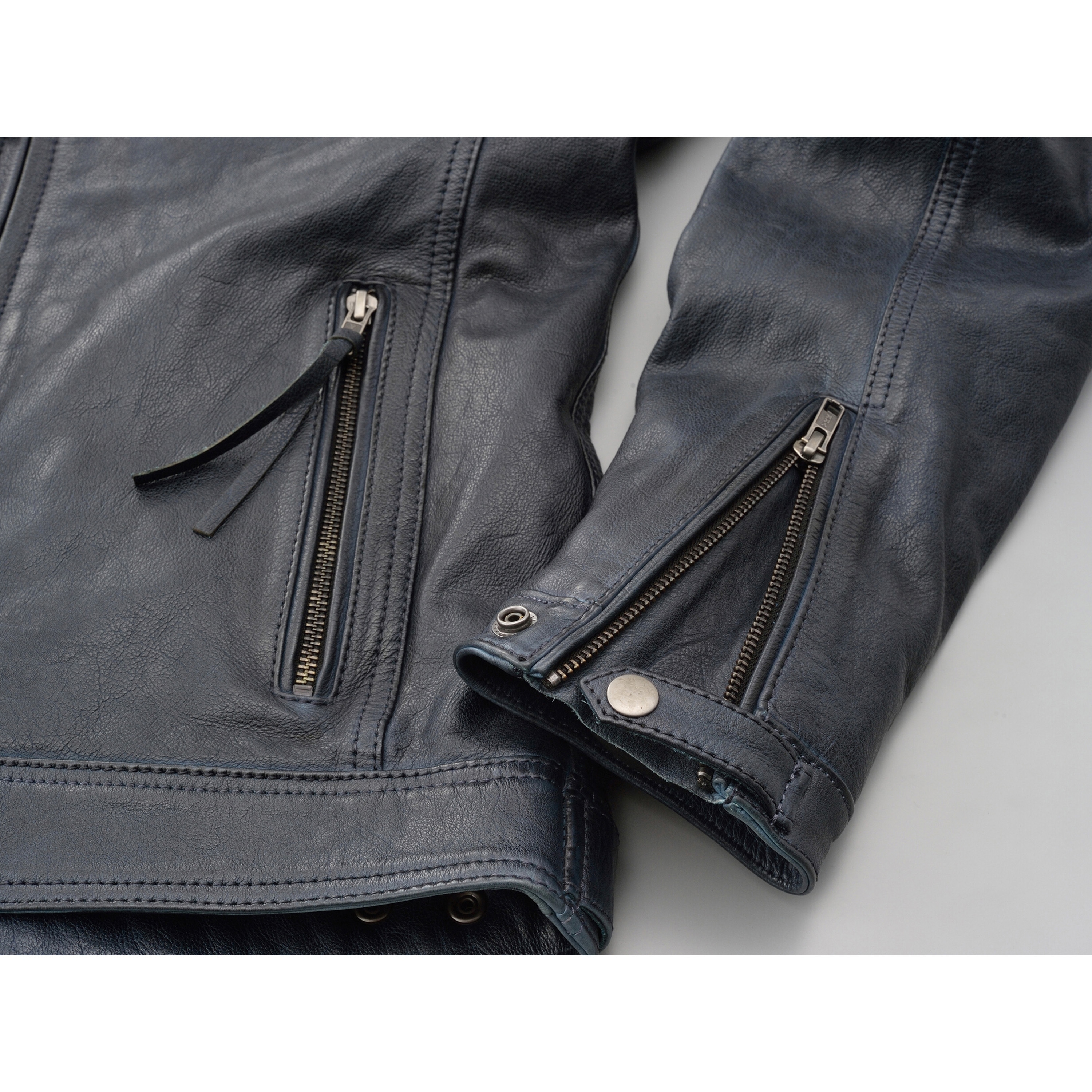 23853 DL-006 バイク用 レザー 春秋冬カフェライダースジャケット