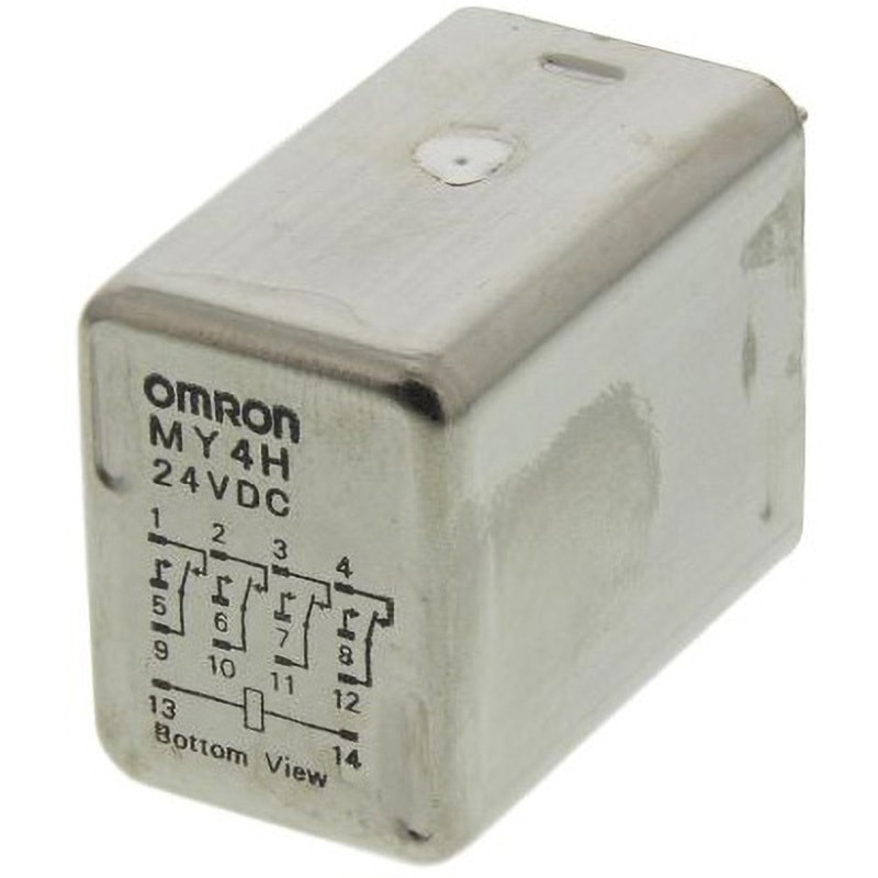 MY4H 24DC ミニパワーリレー MY4 omron(オムロン) DC24V 接点最大許容電流5A 4c シールリレー  1個