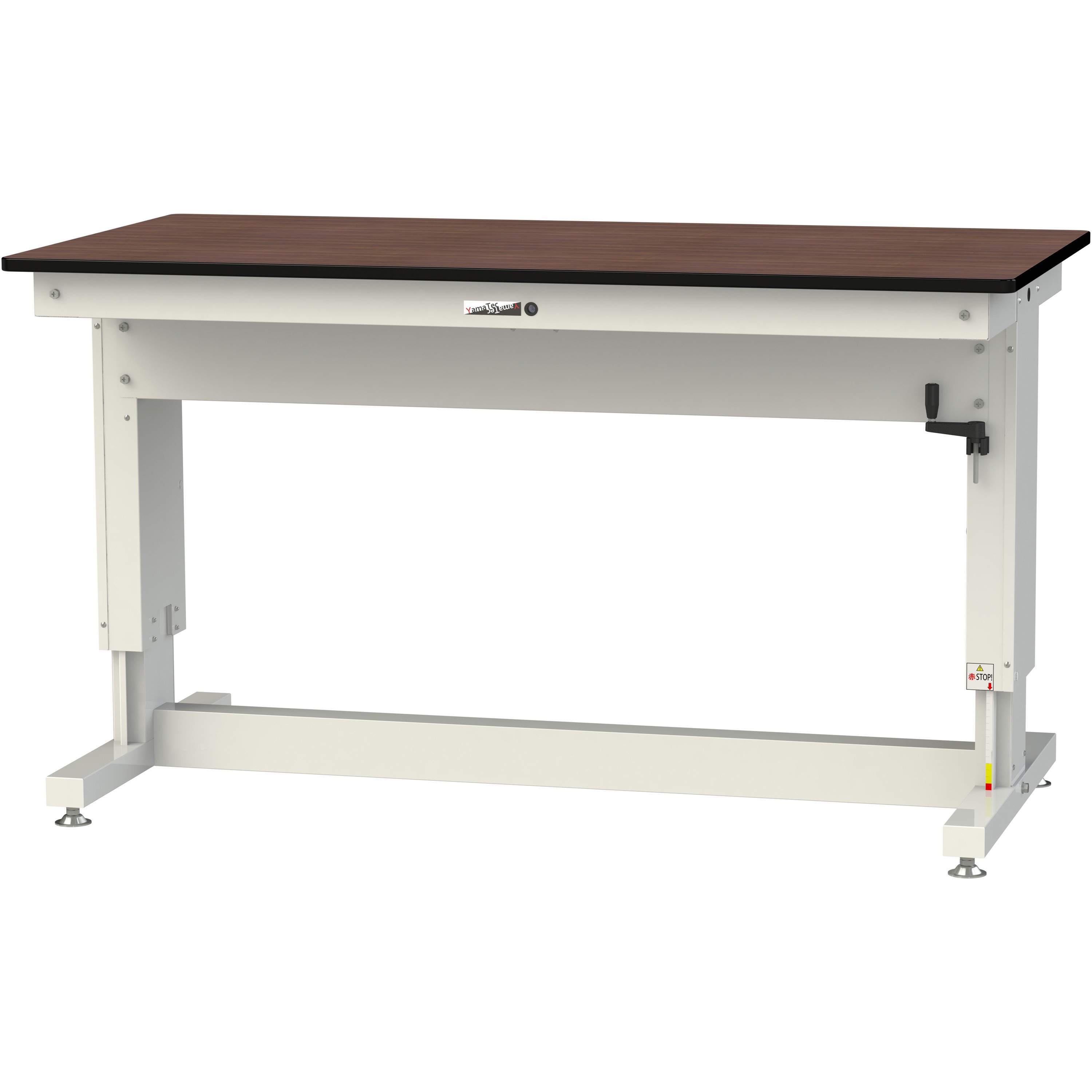 SSM-1575A-MW 【軽量作業台】ワークテーブル昇降タイプ(H715～H1015mm)メラミン天板木目柄 山金工業 間口1500mm奥行750mm  SSM-1575A-MW