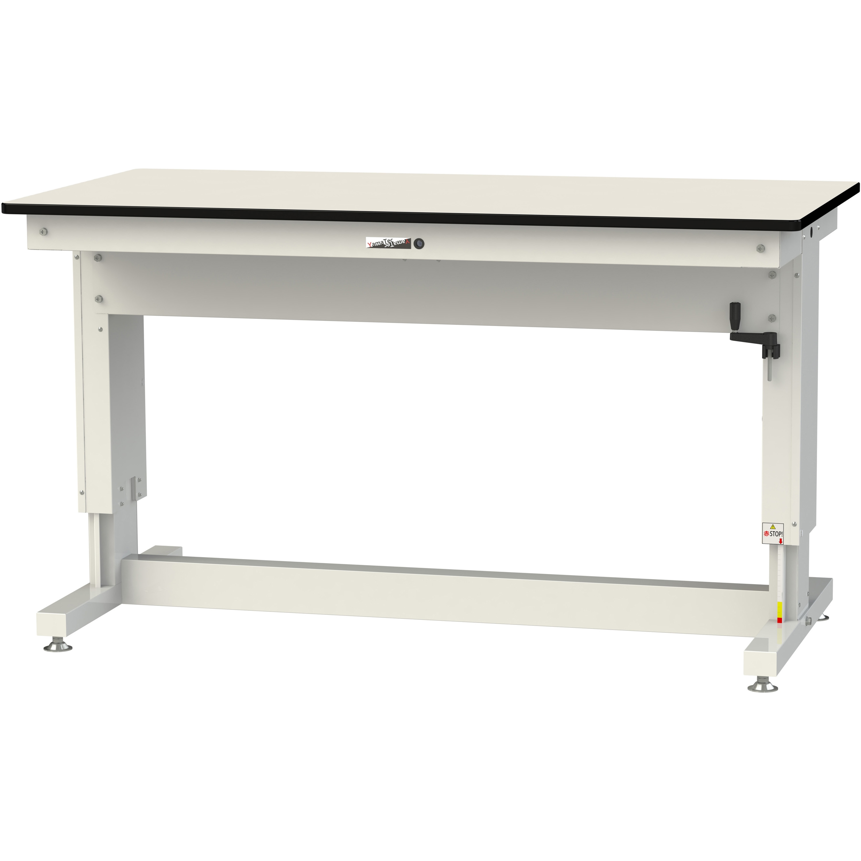 SSR-1575A-IW 【軽量作業台】ワークテーブル昇降タイプ(H715～H1015mm)塩ビシート天板アイボリー色 山金工業 間口1500mm奥行750mm  SSR-1575A-IW