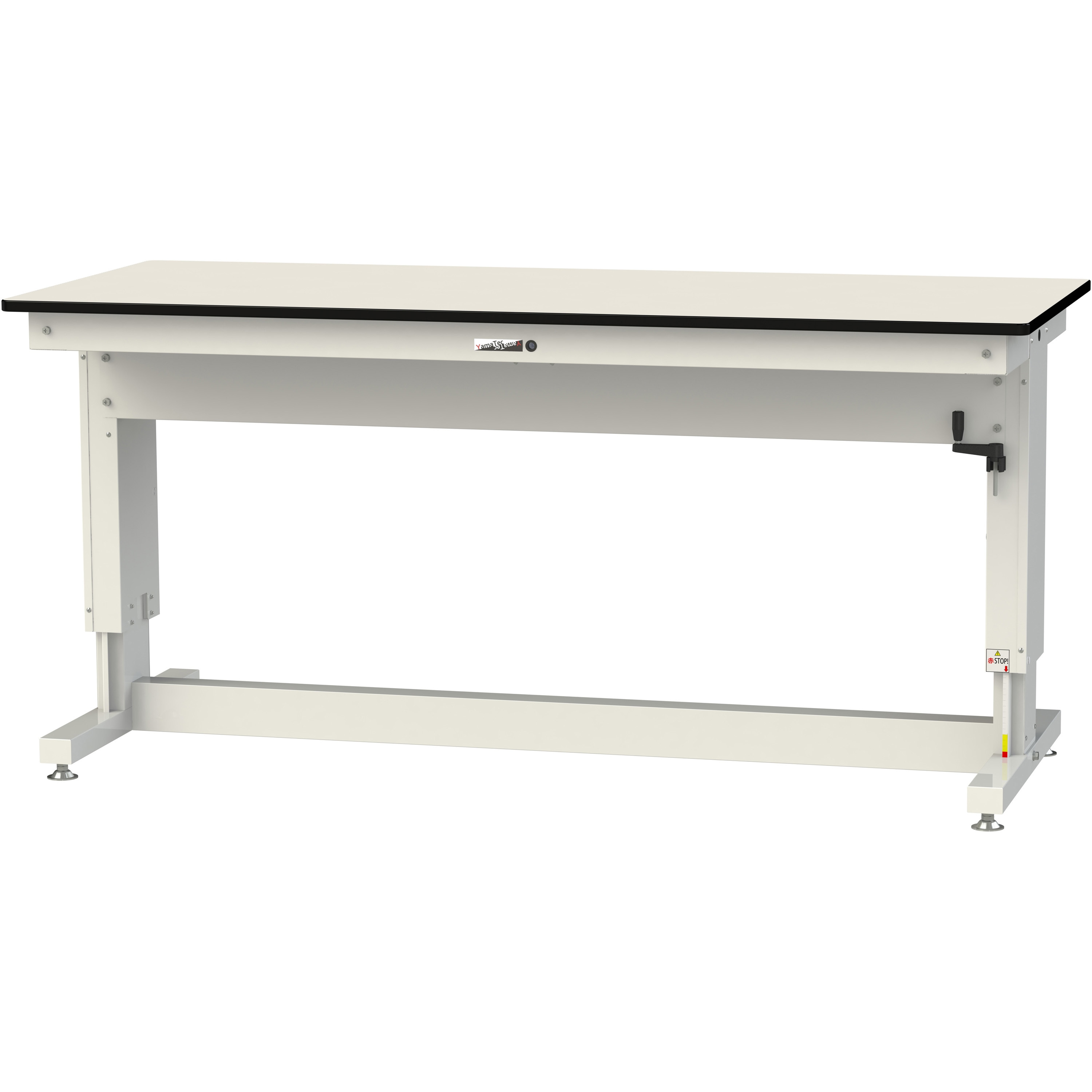 SSP-1875A-IW 【軽量作業台】ワークテーブル昇降タイプ(H715～H1015mm)ポリエステル天板アイボリー色 山金工業 間口1800mm奥行750mm  SSP-1875A-IW