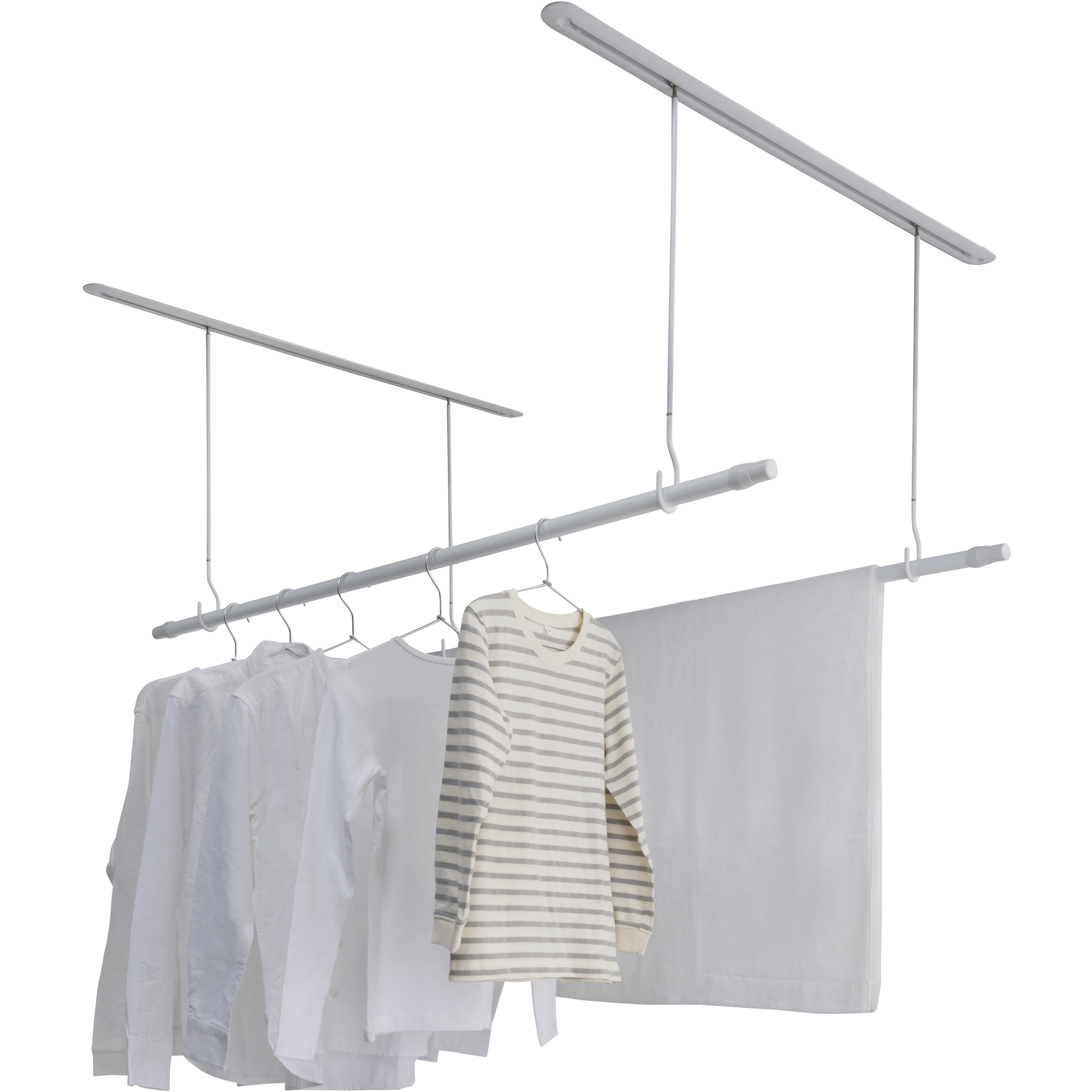 NS-IMBC01-55-WH 室内用物干金物 天井取付け スライド式 sen(セン