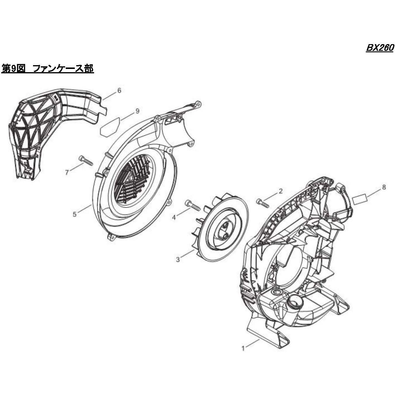 918334 BX260  ファンケース部 1個 シングウ(新宮商行) 【通販モノタロウ】