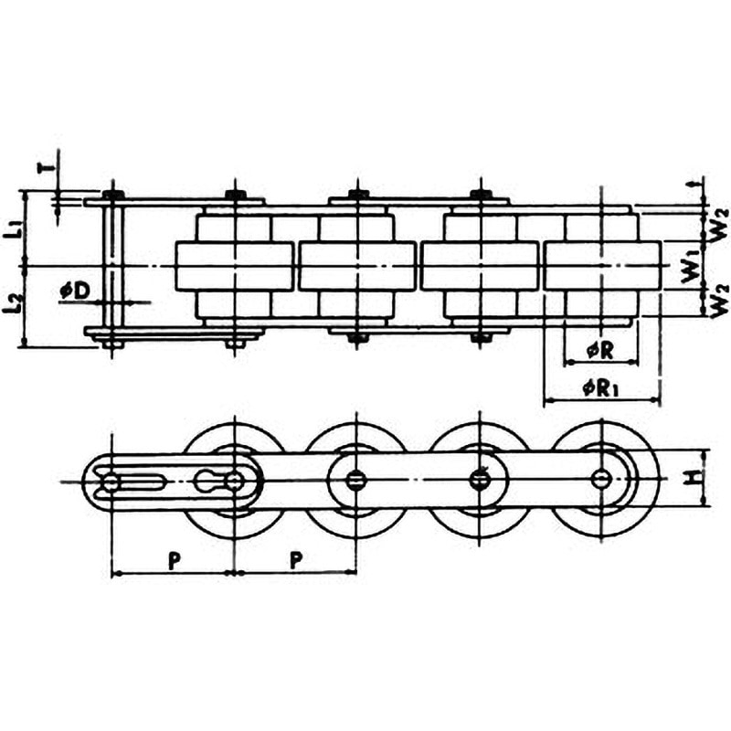 RF2040VRP-JL 倍速チェーン 椿本チエイン チェーンNo.RF2040 ピッチ