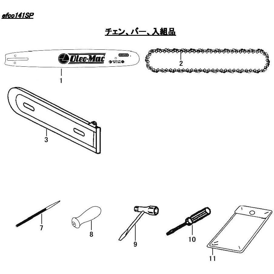 807087 efco141SPチェ チェン、バー、入組品 1個 シングウ (新宮商行