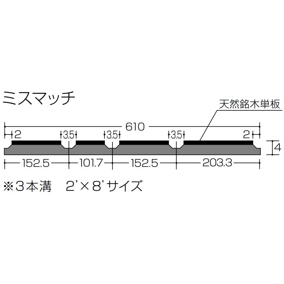 セン板目 天然木化粧合板 クトクファンシー クトク