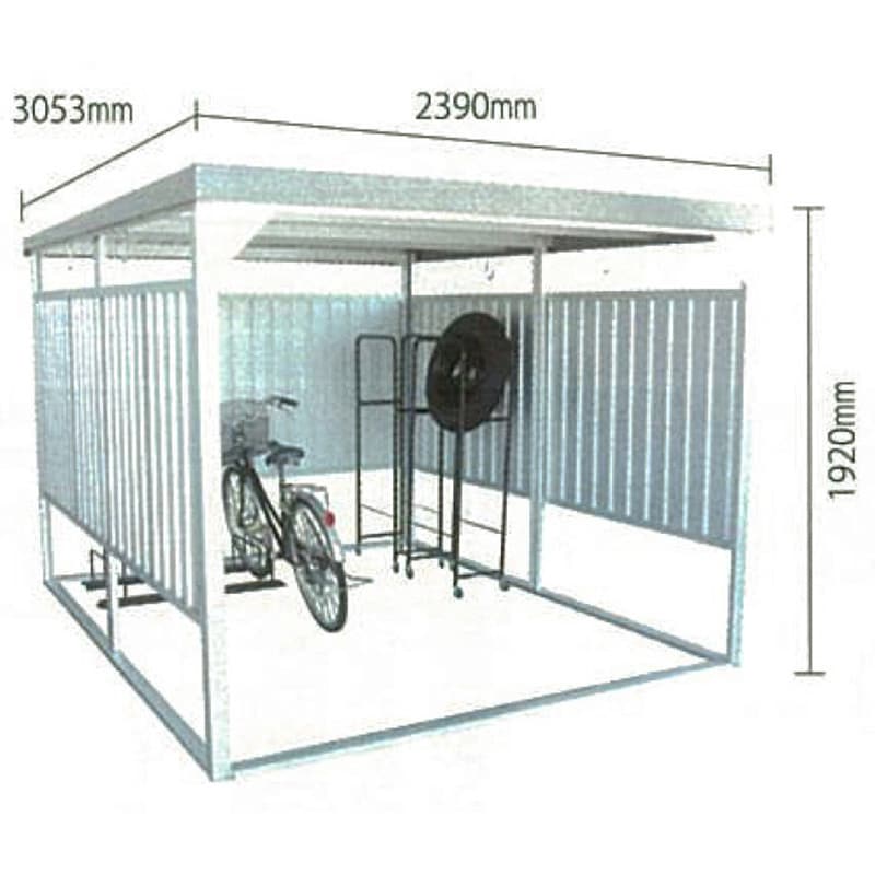 自転車置場 ダイマツ多目的万能物置 DM-20パネルロング型 - 広島県の家具
