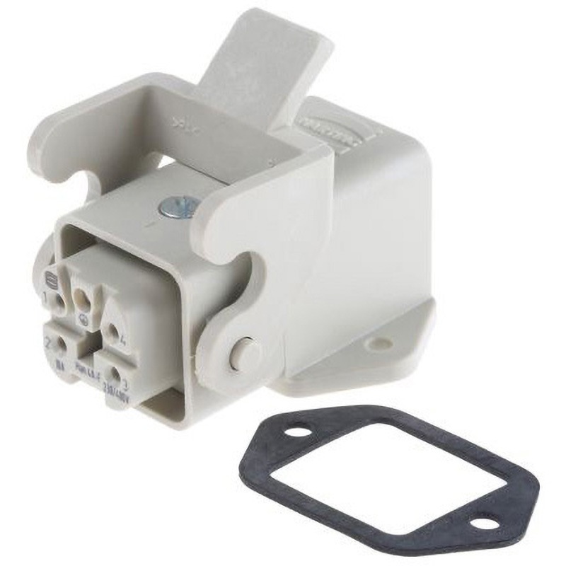 09200030820+09200042711 Harting ヘビーデューティパワーコネクタキット パネルキット メス 4 + PE極 ハーティング Han Aシリーズ 10A 定格電圧(V):230→400ac