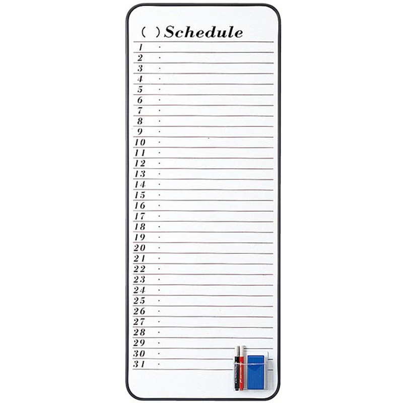 GMT-935M ホワイトボード_行事予定表(軽量薄型ボード・月予定表) アイリスチトセ グリーン購入法:適合 幅350mm高さ900mm  GMT-935M