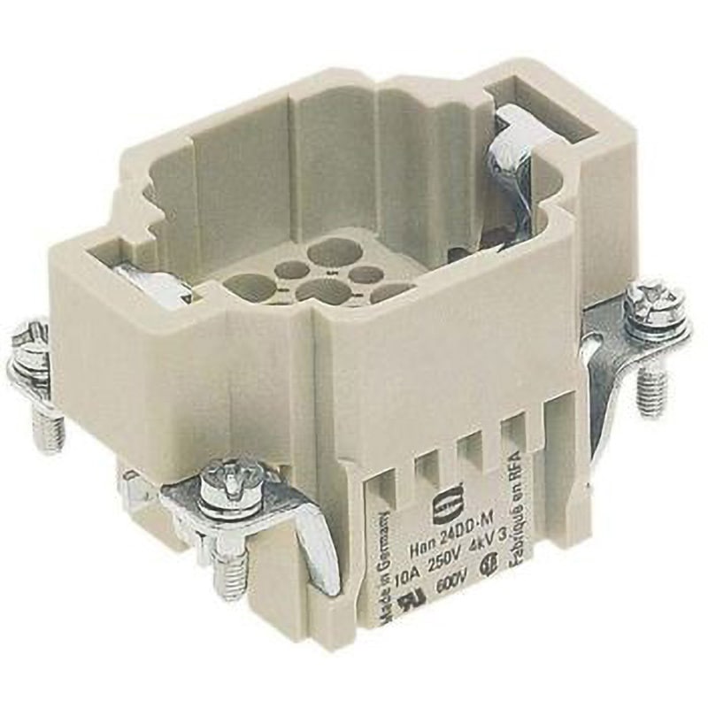 09162243001 Harting 電源コネクタインサート Han DD HMC シリーズ オス 10A 250 V 6 B ハーティング コンタクト数24 ストレート ケーブルマウント