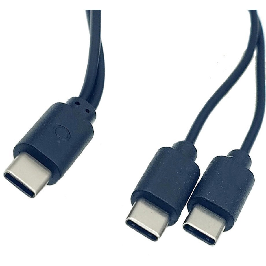 SU2-TCC20X2BK 充電専用USB Type-C-2股ケーブル 1個 エスエス