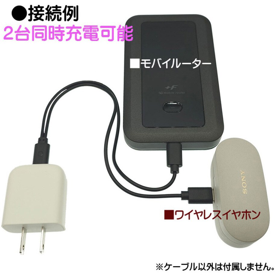 SU2-TCC20X2BK 充電専用USB Type-C-2股ケーブル 1個 エスエス SU2-TCC20X2BK 充電専用USB Type-C-2股ケーブル 1個 エスエス