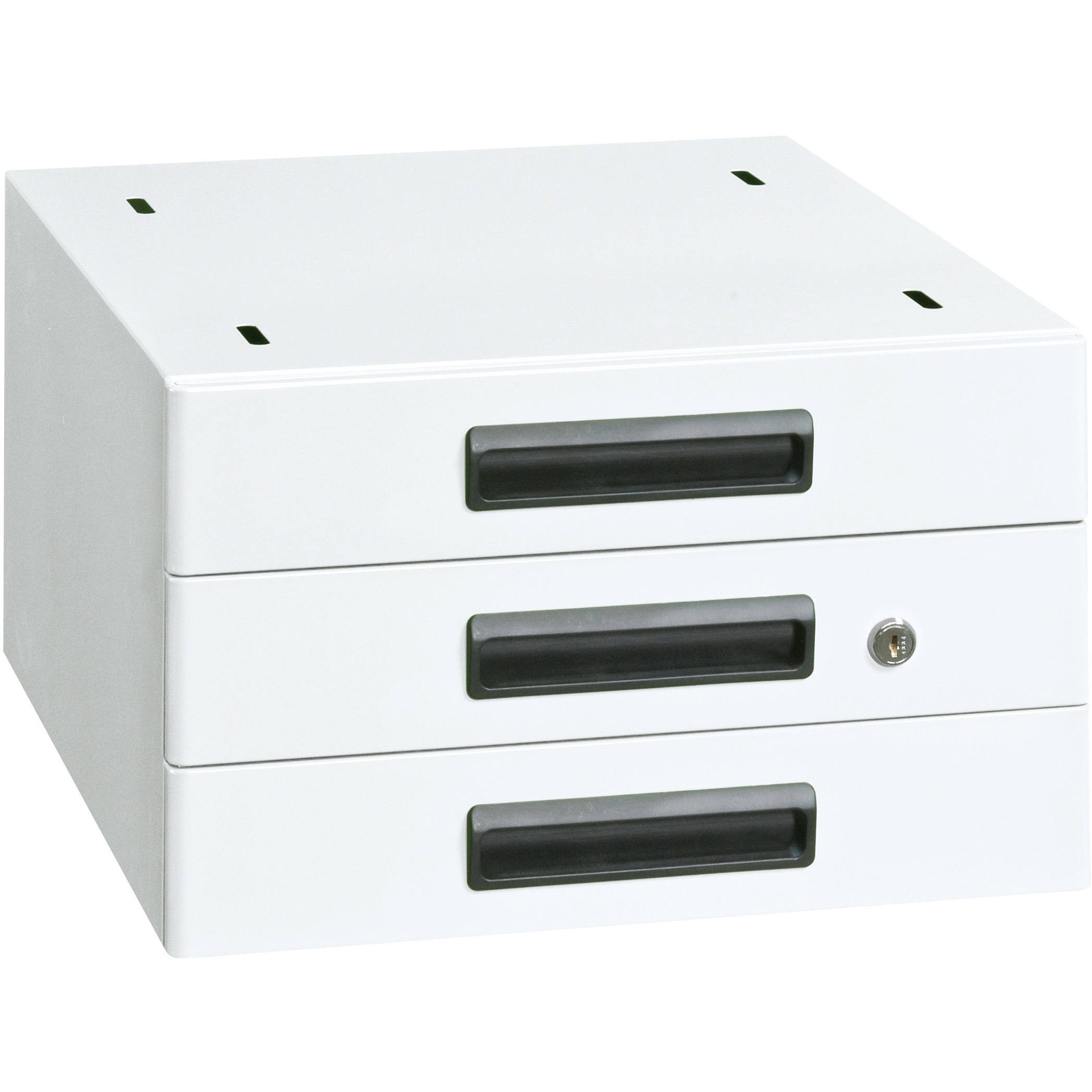 KA-S30WA 軽量作業台KA・KADタイプ用キャビネット サカエ パールホワイト(抗菌粉体塗装) 対応 間口400mm奥行500mm高さ246mm  KA-S30WA