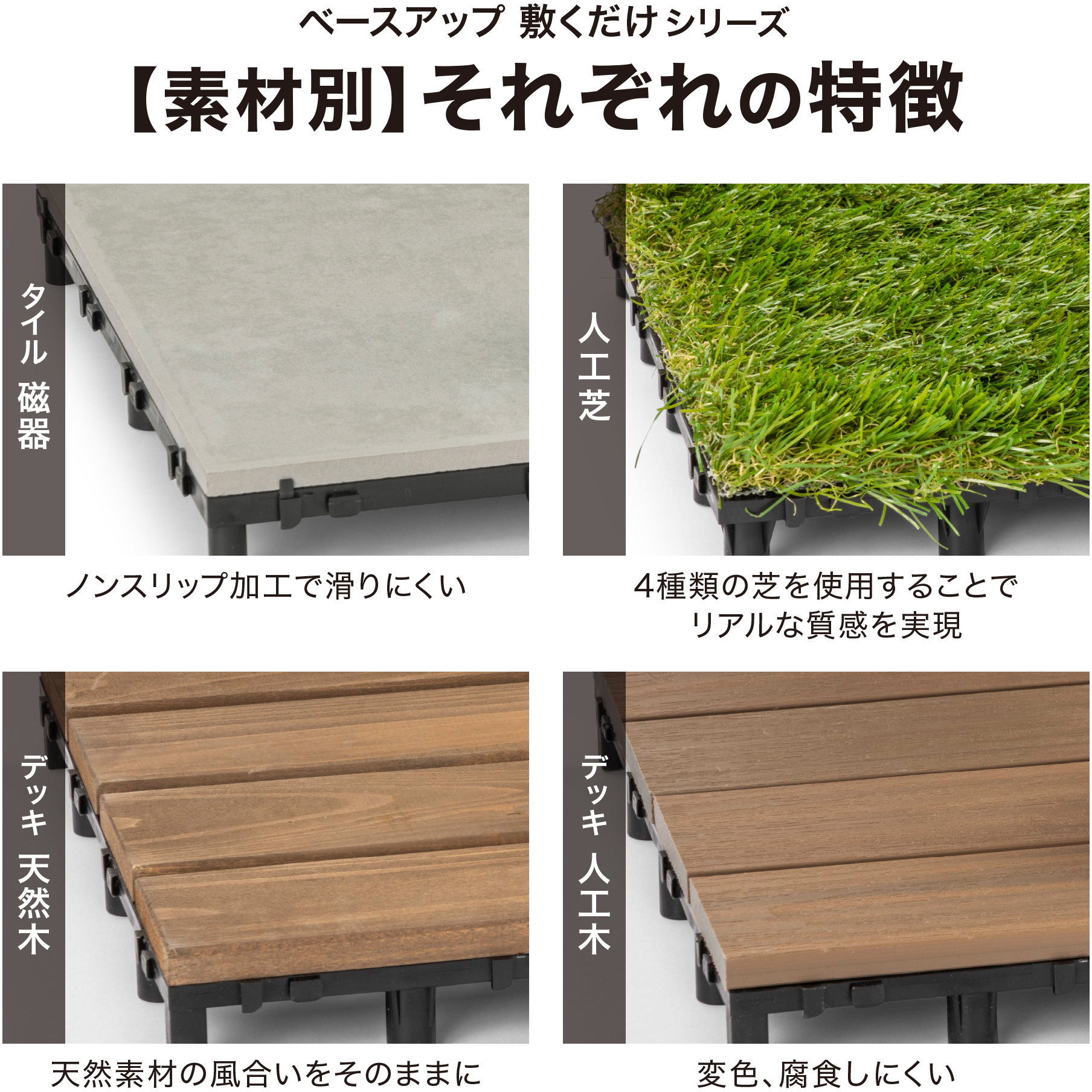 JBG-BCDG/9S ベースアップ 敷くだけデッキ 磁器タイル JBG-BCDG/9S ベースアップ 敷くだけデッキ 磁器タイル