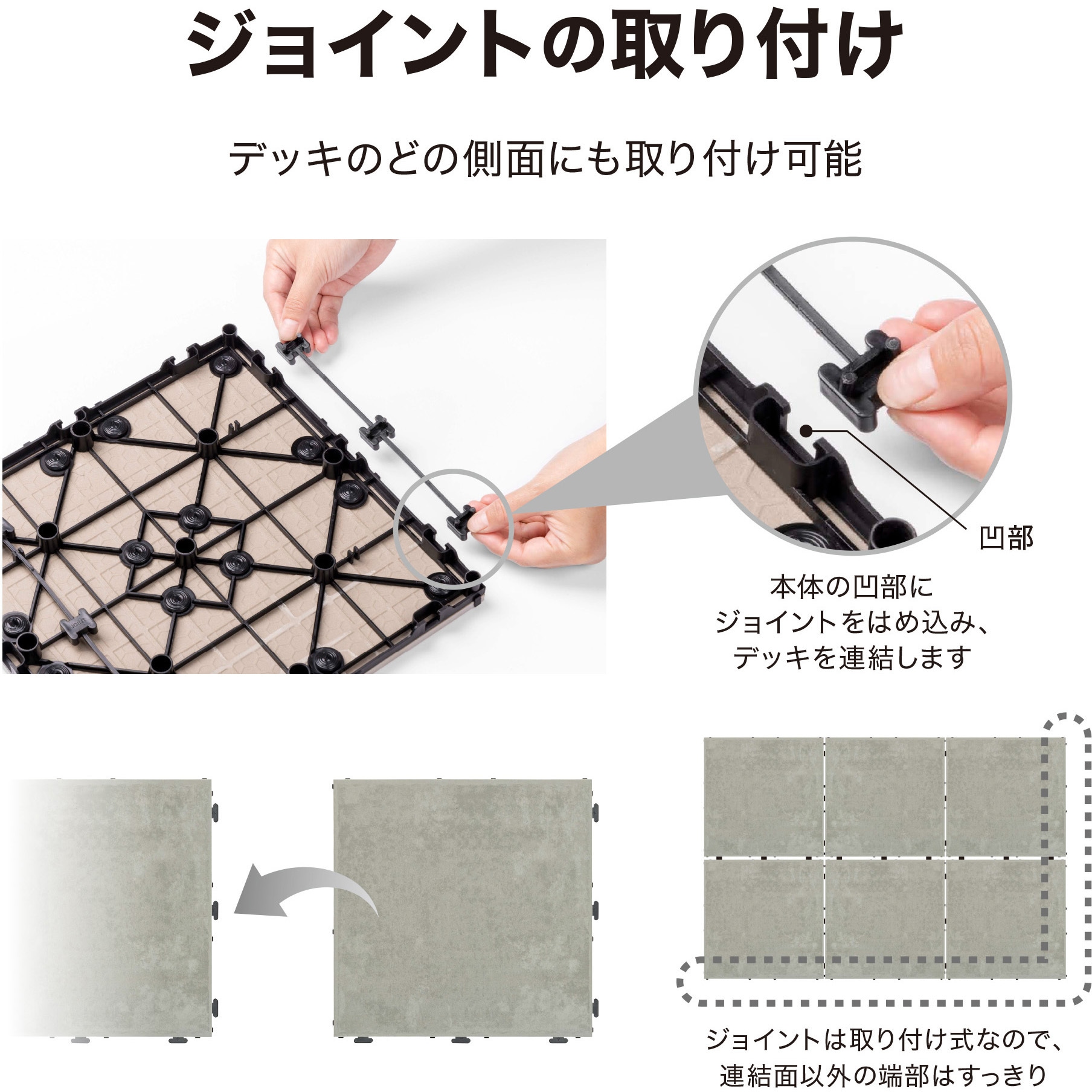 JBG-JCLG2 敷くだけデッキ 磁器タイル 1枚 タカショー 【通販モノタロウ】