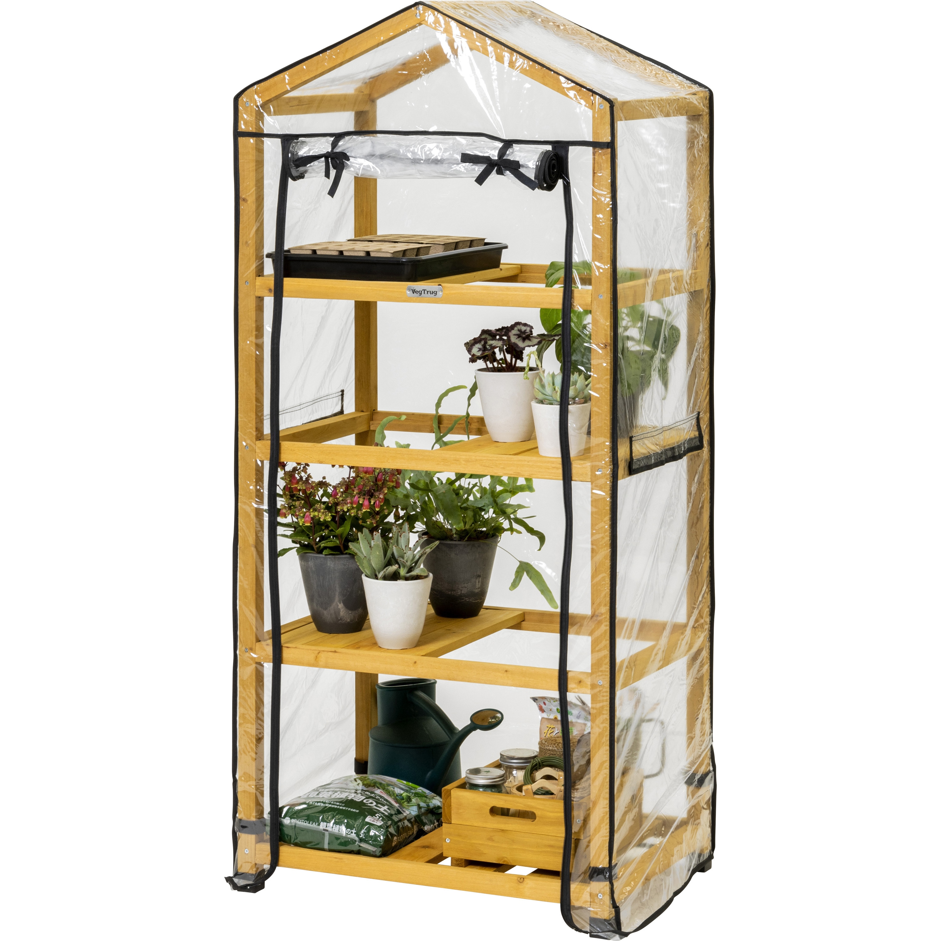 VGT-WS01CN ウッドシェルフ タカショー 幅71cm奥行49cm高さ158cm VGT