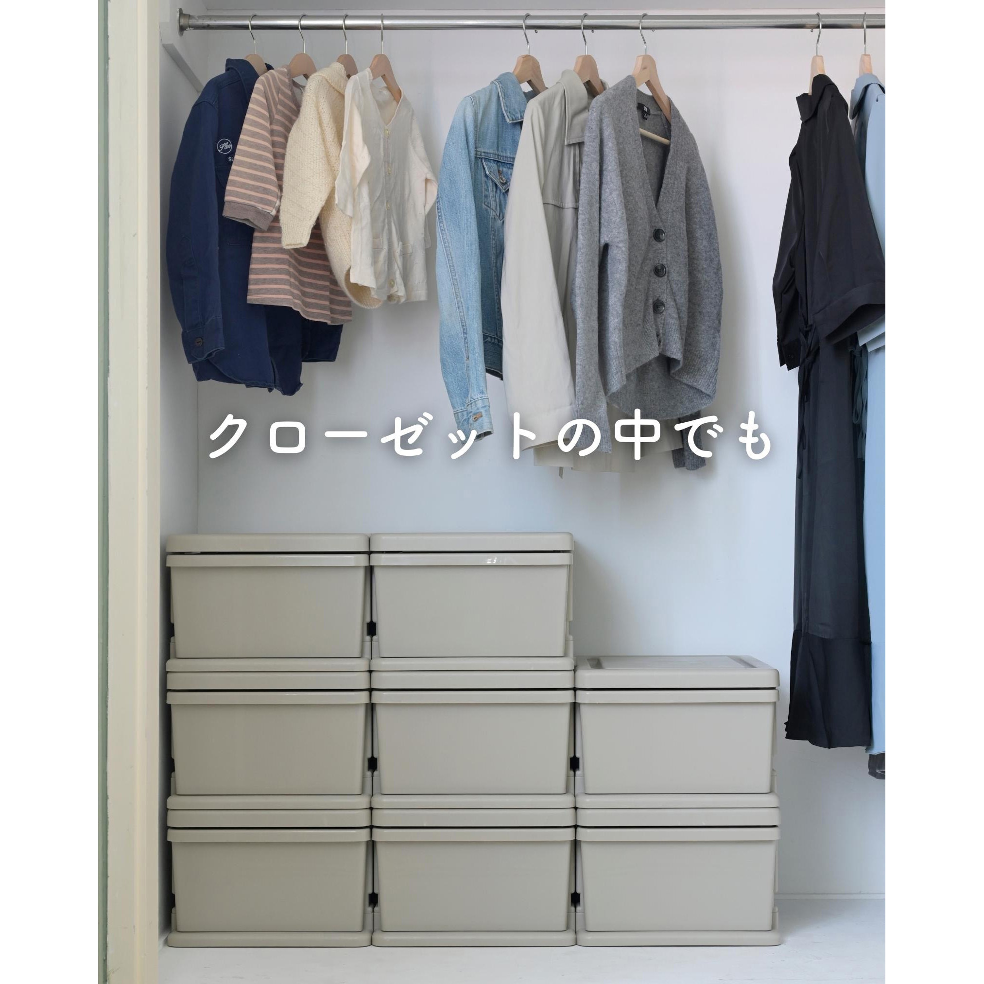 美品　衣類収納ケース 8つセット　グレー 衣類収納ボックス 収納ケース 布製 蓋付き 鍵付き (グレー, Sサイズ