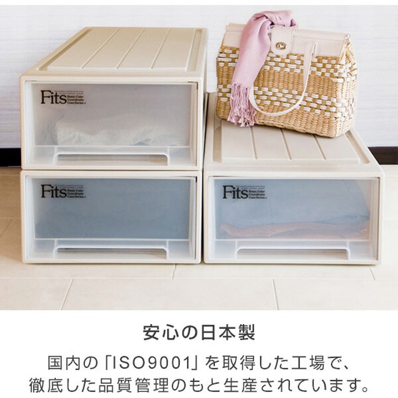 L-53 2P CAP フィッツケース 2個セット 天馬 カプチーノ(半透明