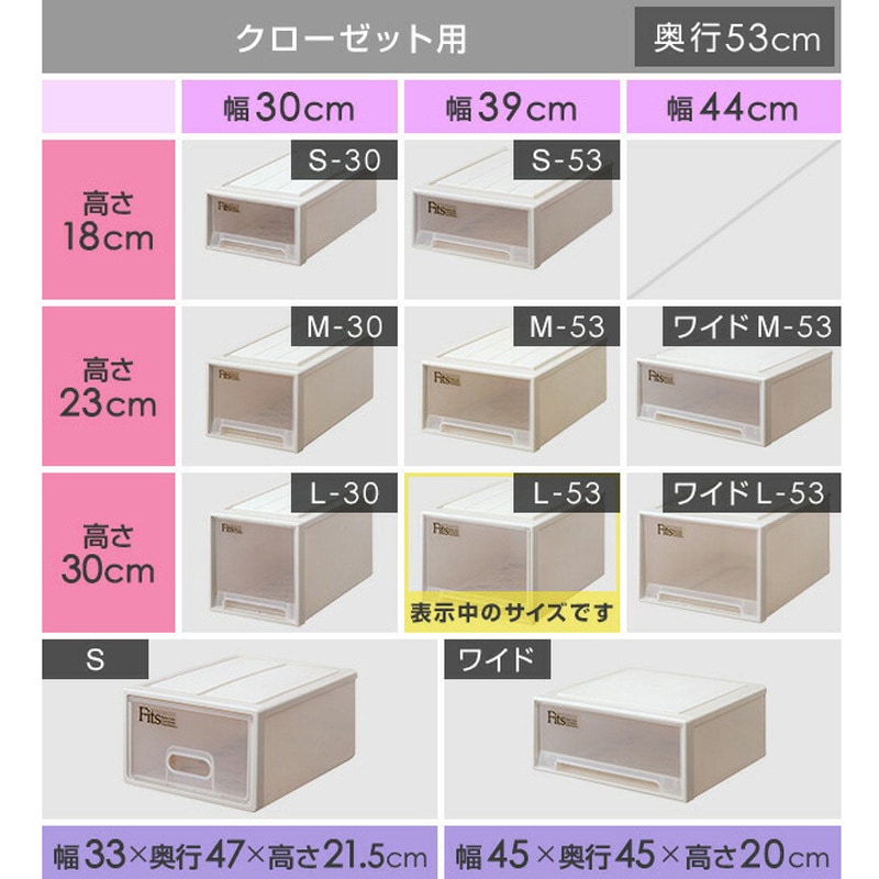 L-53 2P CAP フィッツケース 2個セット 天馬 カプチーノ(半透明