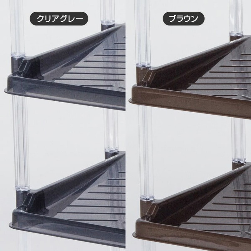5ダン ワイド GY シューズラック 平和工業 グレー色 1個