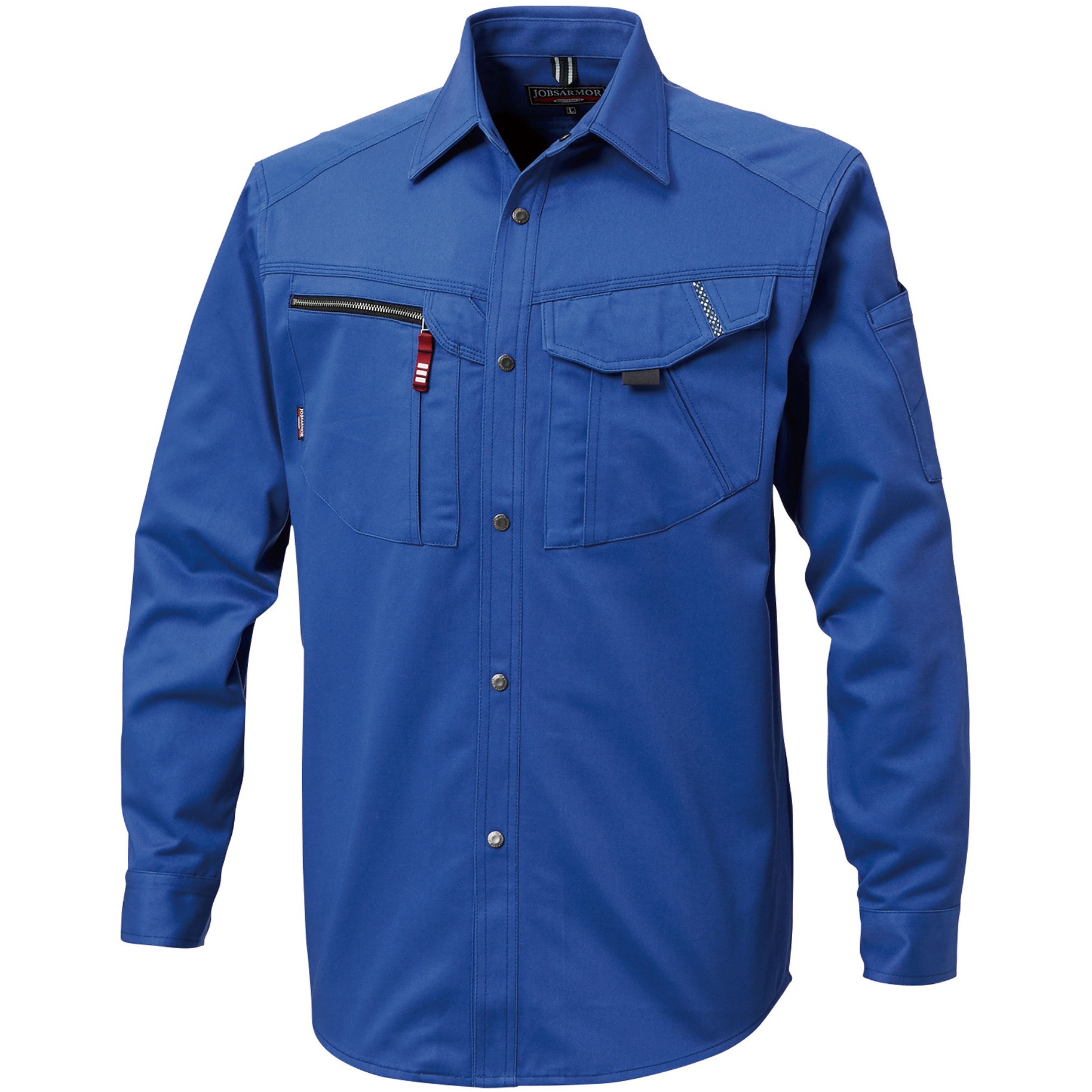 JA2304 AWシーズン長袖シャツ 三愛 混率綿100% ロイヤルブルー色 サイズM  JA2304